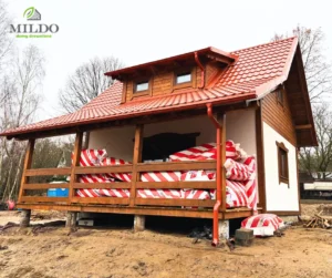 Alabama II projekt domu drewnianego szkieletowego Mildo domy drewniane