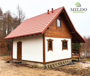 Alabama II projekt domu drewnianego szkieletowego Mildo domy drewniane