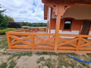 Arizona projekt domu dom drewniany szkieletowy taras Mildo domy drewniane