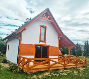 Arizona projekt domu dom drewniany szkieletowy taras Mildo domy drewniane