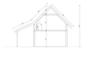 Arizona projekt domu przekrój Mildo domy drewniane