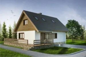 Dakota projekt domu dom drewniany szkieletowy Mildo