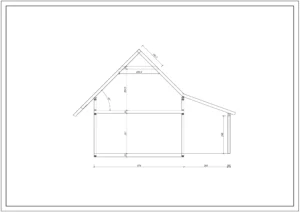 Dakota projekt domu drewnianego przekrój Mildo