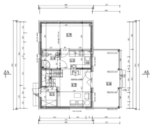 Dakota projekt domu drewnianego rzut parteru Mildo