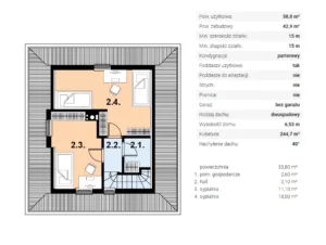 Floryda projekt domu drewnianego szkieletowego piętrowy Mildo domy drewniane