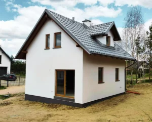 Floryda projekt domu drewnianego szkieletowego piętrowy Mildo domy drewniane