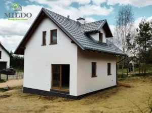 Floryda projekt domu drewnianego szkieletowego piętrowy Mildo domy drewniane