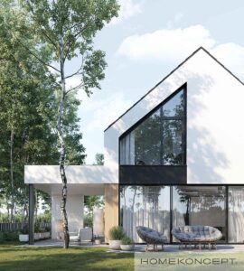 Homekoncept 100 projekt domu drewnianego szkieletowego firma Mildo Pomorze