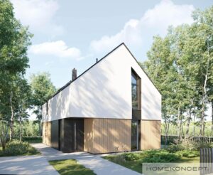 Homekoncept 100 projekt domu drewnianego szkieletowego firma Mildo Pomorze