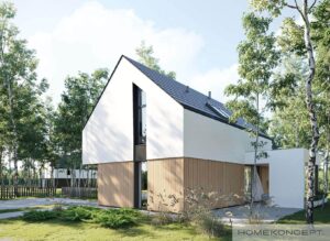 Homekoncept 100 projekt domu drewnianego szkieletowego firma Mildo Pomorze