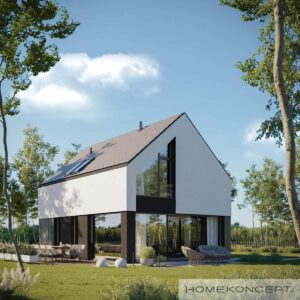 Homekoncept 101 projekt domu drewnianego szkieletowego firma Mildo Pomorze