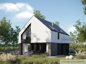 Homekoncept 101 projekt domu drewnianego szkieletowego firma Mildo Pomorze