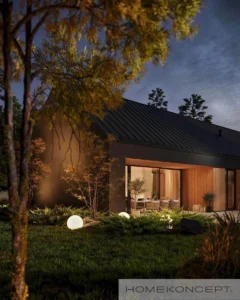 Homekoncept 118 projekt domu nowoczesna stodoła dom drewniany szkieletowy firma Mildo Pomorze