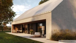 Homekoncept 120 projekt domu nowoczesnego dom drewniany szkieletowy firma Mildo Pomorze