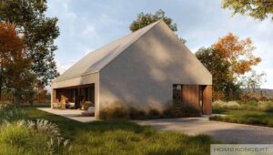 Homekoncept 120 projekt domu nowoczesnego dom drewniany szkieletowy firma Mildo Pomorze