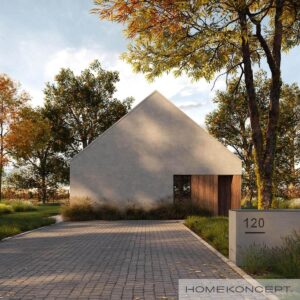 Homekoncept 120 projekt domu nowoczesnego dom drewniany szkieletowy firma Mildo Pomorze