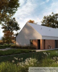 Homekoncept 120 projekt domu nowoczesnego dom drewniany szkieletowy firma Mildo Pomorze