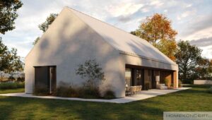 Homekoncept 120 projekt domu nowoczesnego dom drewniany szkieletowy firma Mildo Pomorze