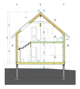 Indiana projekt domu dom drewniany szkieletowy firma Mildo Pomorze