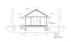 Karolina projekt domu przekrój Mildo dom drewniany