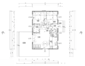 Karolina projekt domu rzut parteru Mildo dom drewniany