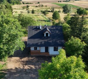 Luizjana projekt domu drewnianego z tarasem Mildo