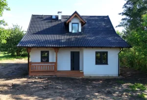 Luizjana projekt domu drewnianego z tarasem Mildo