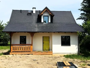 Luizjana projekt domu drewnianego z tarasem Mildo