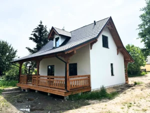 Luizjana projekt domu drewnianego z tarasem Mildo