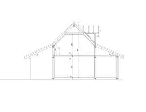 przekrój Luizjana projekt domu drewnianego Mildo