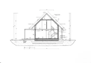Montana projekt domu przekrój Mildo domy drewniane