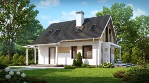 Montana II projekt domu drewnianego szkieletowego Mildo