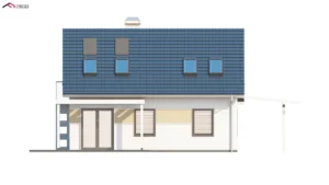 Montana II projekt domu drewnianego szkieletowego Mildo