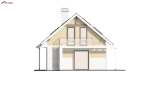 Montana II projekt domu drewnianego szkieletowego Mildo