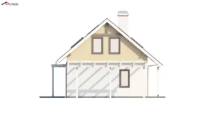 Montana II projekt domu drewnianego szkieletowego Mildo