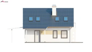 Montana II projekt domu drewnianego szkieletowego Mildo