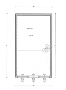 Nebraska projekt domu rzut poddasza antresoli Mildo domy drewniane