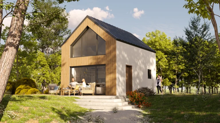 Nebraska projekt domu drewnianego szkieletowego Mildo domy drewniane