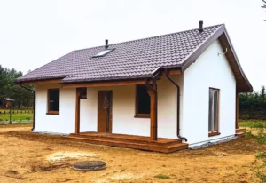 Nevada III klasyczna projekt domu drewnianego szkieletowego Mildo dom drewniany