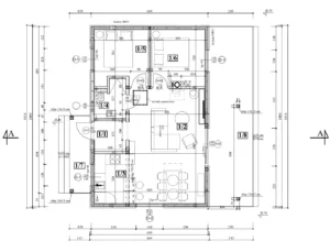 Nevada II nowoczesna projekt domu parter rzut Mildo domy drewniane