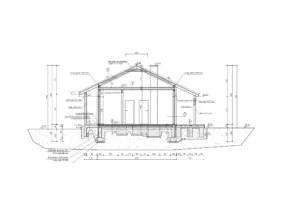 Nevada II nowoczesna projekt domu przekrój domu Mildo domy drewniane
