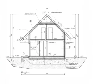 Ohio projekt domu przekrój Mildo domy drewniane