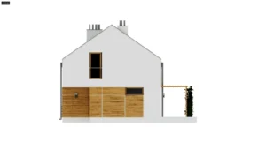 Z229D projekt domu drewnianego szkieletowego Mildo