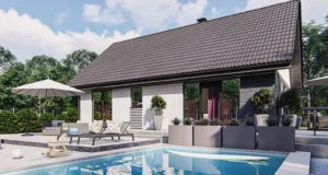 Z255 D projekt budowy domu parterowego Mildo domy drewniane