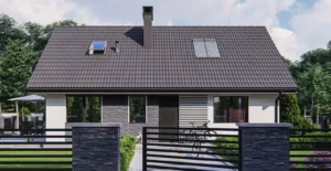 Z255 D projekt budowy domu parterowego Mildo domy drewniane