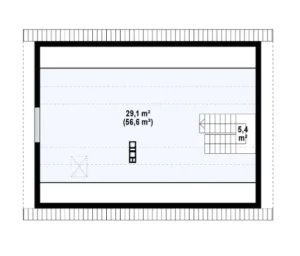Z255 D projekt budowy domu parterowego Mildo domy drewniane