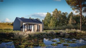 Z451D projekt domu drewnianego szkieletowego Mildo