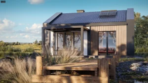 Z451D projekt domu drewnianego szkieletowego Mildo