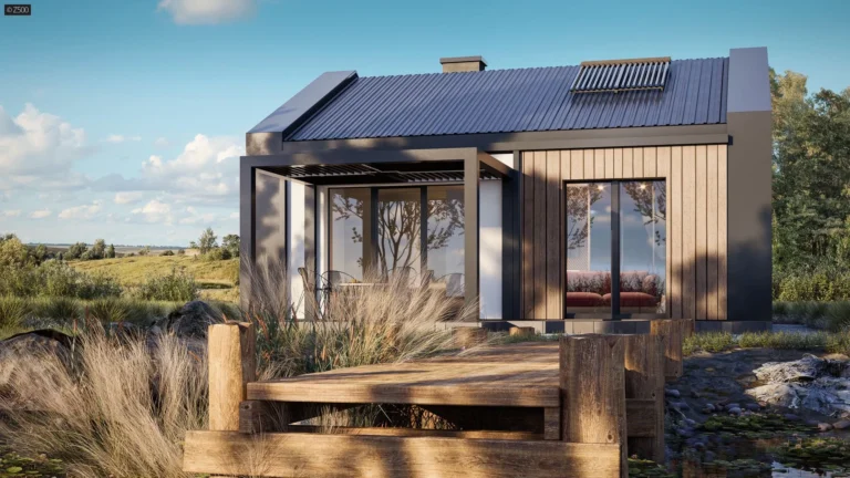 Z451D projekt domu drewnianego szkieletowego Mildo