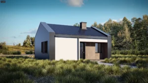 Z451D projekt domu drewnianego szkieletowego Mildo